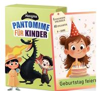 Hongma Pantomime Cards Juego para Niños Pantomime Charade Juego de Cartas Divertido Juego de Adivinanzas Juegos para Niñas Niños Familias Juego de Salón