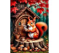 Hongo Ardilla de la Selva - Puzle de 200 Piezas - Rompecabezas DIY Pintura, Entretenimiento Creativo, para Adultos Mayores de 14 años Decoración del Hogar