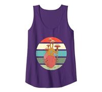 Hongo del corazón Hongos en mi corazón Micología Hongos Camiseta sin Mangas, Mujer, Morado, S