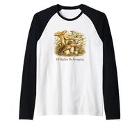 Hongo Divertido Que preferiría Buscar en Busca de Comida Camiseta Manga Raglan