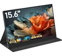 HONGO Monitor Portatil Pantalla Portatil IPS FHD 15,6" 1920x1080P, Pantalla Ordenador Móvil Externa HDR con HD/USB C Puerto, Portable Monitor para Laptop PC Mac PS4/5, con Smart Funda