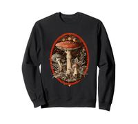 Hongo Vintage Amanita Muscaria Art Moon Phase Sudadera
