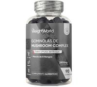 Hongos Complex en Gominolas 2500mg - Complejo de 8 Hongos (Shiitake, Reishi, Chaga, Melena de León y Más) - 90 Gominolas Veganas, Sabor a Frutos del Bosque, 45 Días de Suminstro, Sin Gluten ni OGM
