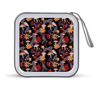 Hongos divertido estuche organizador para CD, capacidad para 40 DVD, colección de DVD, bolsa de almacenamiento, cartera, libro para coche, hogar, viajes