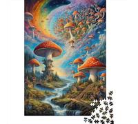 Hongos Fantásticos Puzzle para Adultos Puzzle de 1000 Piezas Cascada Forestal Puzzle para Toda la Familia 52x38cm/1000pcs