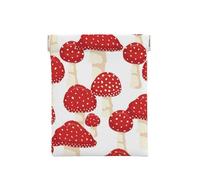 Hongos Rojos del agárico de Mosca, Squeeze Top Wallet Bolsa de Almacenamiento para Mujer Monedero pequeño Bolsa de Cambio