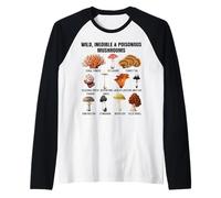 Hongos Silvestres y venenosos Gráfico de Hongos tóxicos y no comestibles Camiseta Manga Raglan