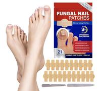 Hongos Uñas de Pies,21pcs Fungal Nail Patches,Urgo Uñas Dañadas Hongos,Parches para Tratamiento Hongos las Uñas,Parches Reparadores Uñas para Pies,Parches Correctores para Uñas Los Pies