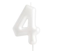 Hongplus Vela de macaron número 4, vela de cumpleaños 4, velas de feliz cumpleaños para pastel, decoración de pastel para niñas, decoración de fiesta de cumpleaños número 4