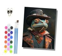 HONGPZH Pintura por Números para Adultos Cuadro para Pintar por Números con Lienzo 40x50cm pintura al óleo de Adecuado para adultos y principiantesLagarto Steampunk