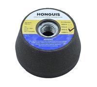 HONGUIS Rueda amoladora angular de carburo de silicio verde de 3 pulgadas, rueda de copa acampanada para hormigón de mármol de granito con eje roscado de 5/8"-11 (grano 80)