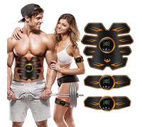 HONGXIAN Abdominales Electroestimulacion,ABS Muscular Abdominales Cinturón,Estimulación USB Recargable ABS Estimulador Muscular para Bdomen/Brazo/Piernas/Glúteos,8 Modos & 19 Intensidades