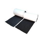 Hongxin LAttice Juego de tiras autoadhesivas de gancho y bucle con pegamento súper adhesivo y cierre de tela de nylon 10 CM / 1 M Negro