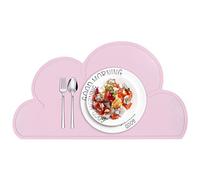 HONGXIN-SHOP Salvamantel Silicona Mantel Mat Antideslizante Nube Forma Mantel Individual Estera de Tabla Lavable Mantel Plato para Bebé y Niño, Rosa