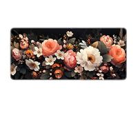 HongXINGDd Beautiful Flowers Large Gaming Mouse Pad XL Superficie Lisa con Bordes cosidos y Base Antideslizante Big Mousepad para Oficina, casa, Trabajo y Juegos