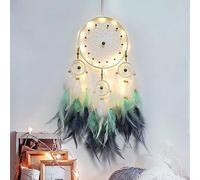 Hongyans Atrapasueños LED con Plumas Hecho a Mano Dream Catcher Adornos Colgar Decoración Pared para Hogar Dormitorio Boda Habitación Infantil Niñas Regalo de Cumpleaños