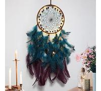 Hongyans Atrapasueños LED con Plumas Hecho a Mano Dream Catcher Adornos Colgar Pared para Decoración Hogar Dormitorio Boda Habitación Infantil Niñas Regalo de Cumpleaños