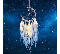 Hongyans Atrapasueños LED con Plumas Hecho a Mano Dream Catcher Adornos Colgar Pared para Decoración Hogar Dormitorio Boda Habitación Infantil Niñas Regalo de Cumpleaños