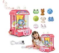 HONGYEE Mini Máquina de Pinzas con Música,Dispensador de Caramelos Candy Doll,Dispensador de Premios para Niños de 3, 4, 5, 6, 7, 8+Años,Regalos de Cumpleaños y Navidad para Niñas y Niños.