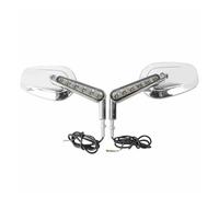 HONGYISM Faro Delantero Para Moto Espejos Retrovisores Para Motocicleta Intermitentes Delanteros LED Para VROD Para VRSCF 2009 2010 2011 2012 2013 2014 2015 2016 2017(Cromo)