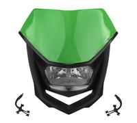 HONGYISM Faro Delantero Para Moto Faro Halógeno Para Motocicleta Haz Ajustable Para Motocross Máscara Piezas De Carenado(Green-)