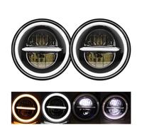 HONGYISM Faro Principal Faro LED DRL 4X4 7 Pulgadas Para Jeep Para Wrangler TJ JK LJ CJ Faros Delanteros Faros Delanteros(A 50W headlight balck)
