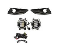 HONGYISM Faro Principal Juego Luces LED Antiniebla Para Parachoques Delantero Arnés Cables Cubierta Rejilla Luz Antiniebla Para Ford Para Fiesta 2013-2017 1 Juego Faros Delanteros