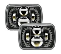 HONGYISM Faros Para Jeep Para Wrangler Para Cherokee Para Comanche | 5x7 ''7x6'' Faros LED H6054 H5054 Faro Alto/bajo Y Señal De Giro DRL(TYPE A 2 Piece)
