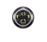 HONGYISM Faros Para Nissan Para Patrol Y60 Para Safari Para BENZ-G55 | Faro LED DRL 45w 4x4 Faros Delanteros Redondos 7 Pulgadas Faro LED 7 Pulgadas(1 Piece halo black)
