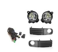HONGYISM Faros Para VW T5 Para Multivan Para Caravelle 2003-2010 Cubierta Luz Antiniebla Gris Parrilla Arnés Cables Interruptor Luces LED Kit Accesorios