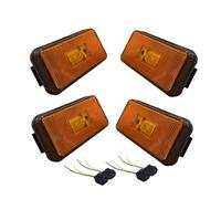 HONGYISM Juego Pilotos Traseros Luces LED Ámbar De 24 V Luces Gálibo Laterales Camiones Pesados Para Scania, Piezas Carrocería Con 2 Conectores(4lights with plugs)