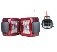 HONGYISM Lámpara Trasera Coche Para Jeep Para Wrangler JK 2007 2008 2009 2010 2011-2018 Conjunto De Luces Traseras LED Freno Circulación Diurna Inversa(Version Clear1)