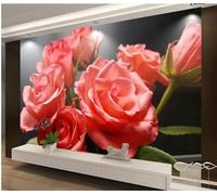 HongYouQi Decoración De Papel Tapiz Moderno Floral Rojo 3D Dormitorio Texturizado Sala De Estar De La Casa Fondo De Tv-400Cm×280Cm