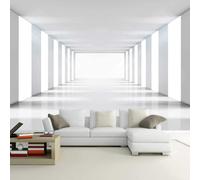 HongYouQi Paisaje De Arquitectura Blanca 3D Moderno Papel Tapiz Decoración Del Hogar Sala De Estar Creativa Sofá Tv Fondo-350Cm×256Cm