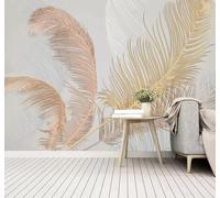 HongYouQi Papel Pintado 3D Arte Minimalista Y Bello Con Plumas | Texturas Decorativas y Lujosas Ideales Para Oficinas Zonas de Estudio Hogares Dormitorios Salones Paredes con TV-200cm×140cm