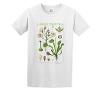 HONGZHENBAO Funny Venus Fly Trap Botanical Garden Plant Print Botany Bloom Fruit Flower T-Shirt Mens White Unisex Tees Shirt M
