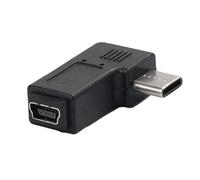 Honhoha Adaptador de USB Tipo C | Convertidor de Datos de 90 Grados,Conector Macho A Hembra De 5 Pines - para Computadora, PC, Monitor, Teléfono Celular, Tableta, Cámara, GPS, Viaje, Coche