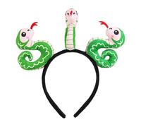 Honhoha Diadema De Serpiente Del Año Nuevo Chino,Diadema Del Año Nuevo Chino De Serpiente | Lindas Diademas con 3 Serpientes de Dibujos Animados | Diadema con lavado de cara de animal, accesorios para