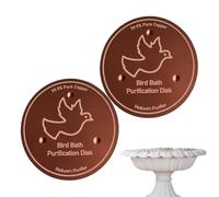 Honhoha Disco De Purificación para Fuente De Pájaros 2 Unidades,Limpiador De Cobre para Fuente De Aves | Purificador con Soporte Triple-Punto para Limpieza De De Jardín Y Tazón para Colibríes