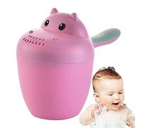 Honhoha Enjuagador de champú para bebés - Taza de Enjuague para baño de bebé de hipopótamo - Waterfall Rinser Bath Cup Kid Wash Hair Bathing Flusher Protection Eye para niños