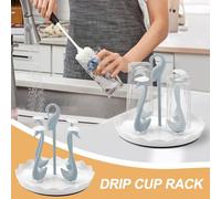 Honhoha Estante Secador de Botellas,Bandeja Soporte para Goteo De Botellas con Forma De,Soporte Secador de Vasos para Beber - para Cocina Comedor Viaje Camping Hotel Guardería Oficina y Despensa