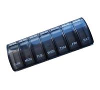 Honhoha Pastillero 7 Días, Pastillero 7 Días - Pastilleros portátiles para viaje con tapa transparente rectangular - Organizador semanal del planificador de medicamentos Pill Minder para aceite de