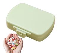 Honhoha Pastillero pequeño, Pastillero pequeño - Pastillero de 6 compartimentos | Pastillero portátil, pastillero, pastillero, organizador de pastillas, estuche de vitaminas para viajes