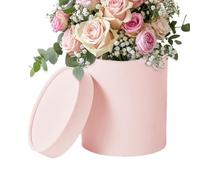 Honhoha pequeño cubo de flores, caja para envolver paquetes - Cubo elegante de color sólido con tubo de papel - Suministros multifuncionales para envolver paquetes, adornos de escritorio