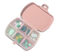 Honhoha Pequeño organizador de pastillas, caja de almacenamiento de pastillas,Pastillero de 6 compartimentos | Pastillero portátil, pastillero, pastillero, organizador de pastillas, estuche de