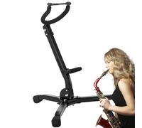 Honhoha Soporte para saxo alto,Soporte para saxo tenor,Soporte para saxofón alto y tenor - Soporte para saxofón con base triangular ajustable para mujeres, niños, hombres, amantes del saxofón,