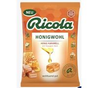 Honigwohl Honig Karamell - Bonbons suisses aux Miel Caramel, confiserie traditionnelle au goût frais et agréable, recette originale suisse, paquet familial - Compatible avec Ricola - 68g
