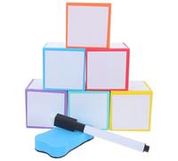 HONITANO 1 Juego de Dados didácticos de Espuma EVA borrable en seco - Cubos en Blanco de 5 cm/2 Pulgadas para Escribir con Marcador, Dados de Aprendizaje para el Aula para Actividades matemáticas y