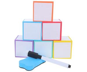 HONITANO 1 Juego de Dados didácticos de Espuma EVA borrable en seco - Cubos en Blanco de 5 cm/2 Pulgadas para Escribir con Marcador, Dados de Aprendizaje para el Aula para Actividades matemáticas y