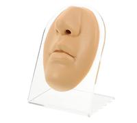 HONITANO 1 juego Modelo de Simulación Facial para Práctica de Piercings y Boca con Soporte Herramienta Flexible para Exhibición de Joyería y Enseñanza
